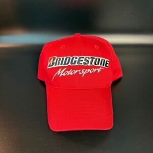 Bridgestone Motorsport Hat Red Baseball‎ Cap Racing Snapback One Size